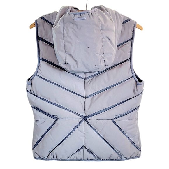 BLANC NOIR Reflective Mesh Inset Puffer Vest Running Jogging Athletic Medium - Picture 6 of 12